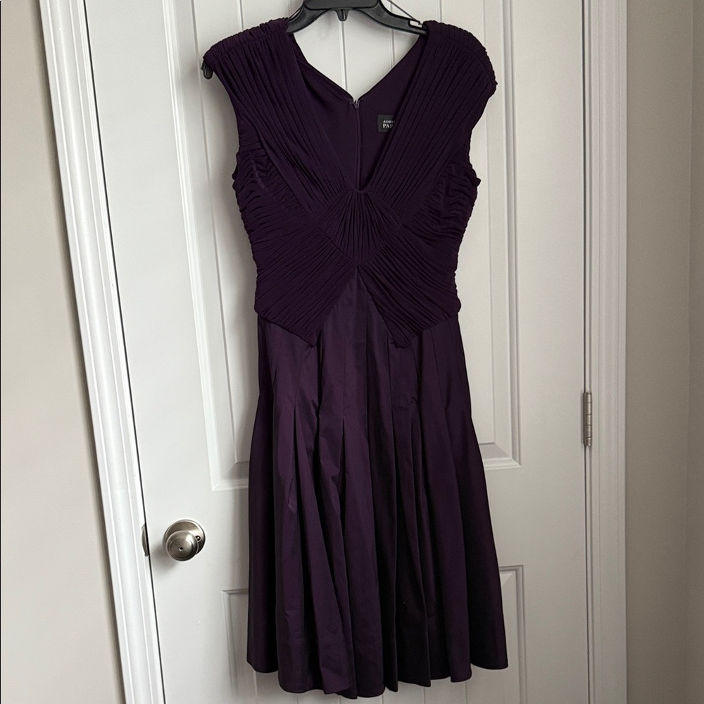 Adrianna Papell Elegant Purple Midi Dress
